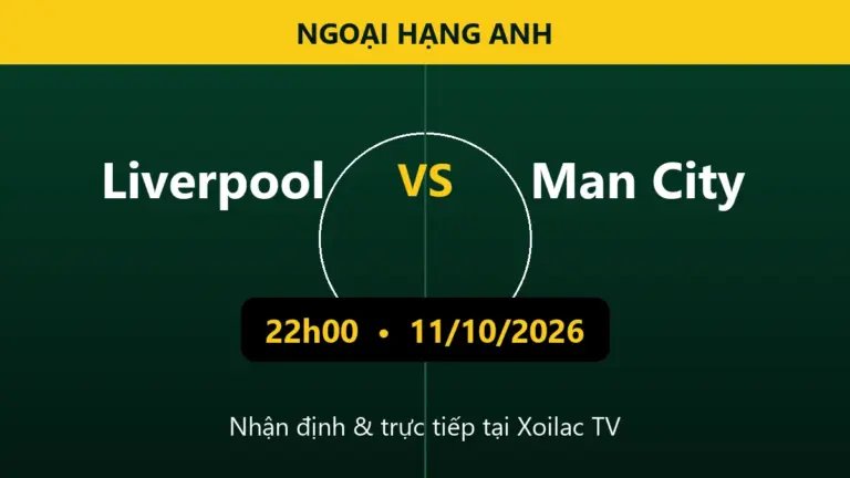 Nhận định Liverpool vs Man City 22h00 ngày 11/10/2026
