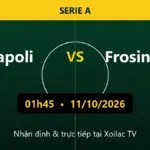 Nhận định Napoli vs Frosinone 01h45 ngày 11/10/2026