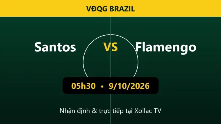 Nhận định Santos vs Flamengo 05h30 ngày 9/10/2026